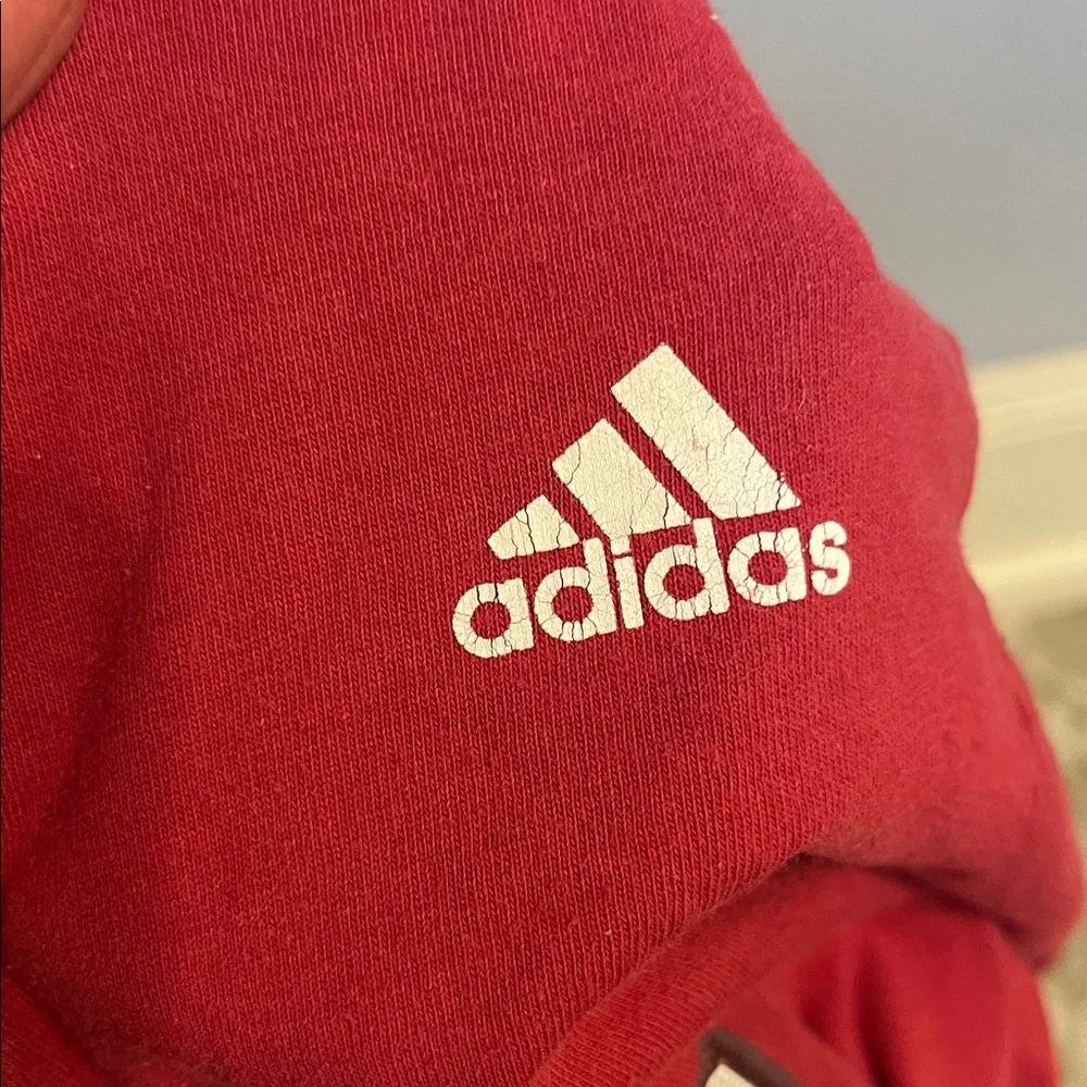 Miami Heat Wade #3 Adidas Red Cotton Short Sleeve Mens Medium